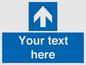 MV7935: Custom Mandatory directional sign, blue arrow up