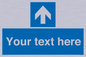 MV7935: Custom Mandatory directional sign, blue arrow up