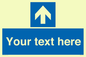 MV7935: Custom Mandatory directional sign, blue arrow up
