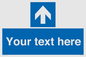 MV7935: Custom Mandatory directional sign, blue arrow up