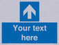 MV7935: Custom Mandatory directional sign, blue arrow up
