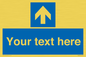 MV7935: Custom Mandatory directional sign, blue arrow up