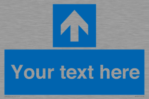 MV7935: Custom Mandatory directional sign, blue arrow up