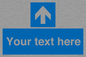 MV7935: Custom Mandatory directional sign, blue arrow up