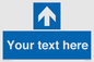 MV7935: Custom Mandatory directional sign, blue arrow up