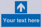 MV7935: Custom Mandatory directional sign, blue arrow up