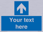 MV7935: Custom Mandatory directional sign, blue arrow up