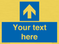 MV7935: Custom Mandatory directional sign, blue arrow up
