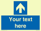 MV7935: Custom Mandatory directional sign, blue arrow up