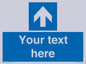 MV7935: Custom Mandatory directional sign, blue arrow up
