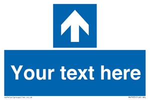 MV7935: Custom Mandatory directional sign, blue arrow up