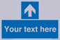 MV7935: Custom Mandatory directional sign, blue arrow up