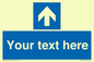 MV7935: Custom Mandatory directional sign, blue arrow up