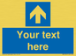 MV7935: Custom Mandatory directional sign, blue arrow up