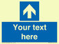 MV7935: Custom Mandatory directional sign, blue arrow up