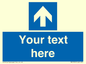 MV7935: Custom Mandatory directional sign, blue arrow up