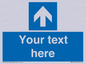 MV7935: Custom Mandatory directional sign, blue arrow up