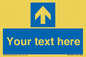 MV7935: Custom Mandatory directional sign, blue arrow up