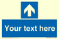 MV7935: Custom Mandatory directional sign, blue arrow up