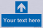 MV7935: Custom Mandatory directional sign, blue arrow up