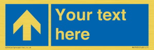 MV7935: Custom Mandatory directional sign, blue arrow up