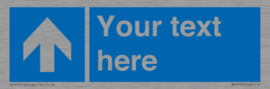 MV7935: Custom Mandatory directional sign, blue arrow up