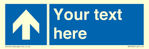 MV7935: Custom Mandatory directional sign, blue arrow up