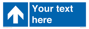MV7935: Custom Mandatory directional sign, blue arrow up