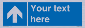MV7935: Custom Mandatory directional sign, blue arrow up