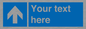 MV7935: Custom Mandatory directional sign, blue arrow up