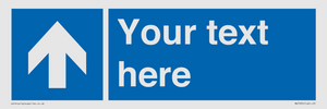 MV7935: Custom Mandatory directional sign, blue arrow up