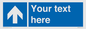 MV7935: Custom Mandatory directional sign, blue arrow up