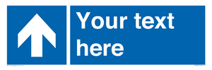 MV7935: Custom Mandatory directional sign, blue arrow up