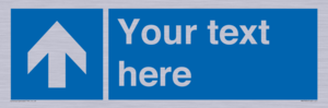 MV7935: Custom Mandatory directional sign, blue arrow up