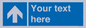 MV7935: Custom Mandatory directional sign, blue arrow up