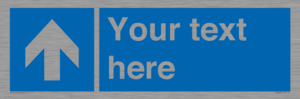 MV7935: Custom Mandatory directional sign, blue arrow up