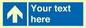 MV7935: Custom Mandatory directional sign, blue arrow up