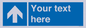 MV7935: Custom Mandatory directional sign, blue arrow up