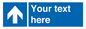 MV7935: Custom Mandatory directional sign, blue arrow up