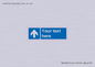 MV7935: Custom Mandatory directional sign, blue arrow up