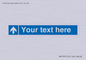 MV7935: Custom Mandatory directional sign, blue arrow up