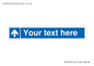 MV7935: Custom Mandatory directional sign, blue arrow up