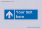 MV7935: Custom Mandatory directional sign, blue arrow up