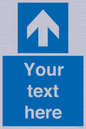 MV7935: Custom Mandatory directional sign, blue arrow up