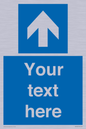 MV7935: Custom Mandatory directional sign, blue arrow up