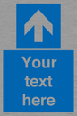 MV7935: Custom Mandatory directional sign, blue arrow up
