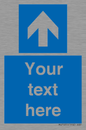 MV7935: Custom Mandatory directional sign, blue arrow up