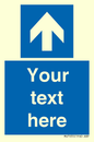 MV7935: Custom Mandatory directional sign, blue arrow up