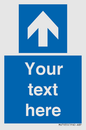 MV7935: Custom Mandatory directional sign, blue arrow up