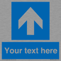 MV7935: Custom Mandatory directional sign, blue arrow up